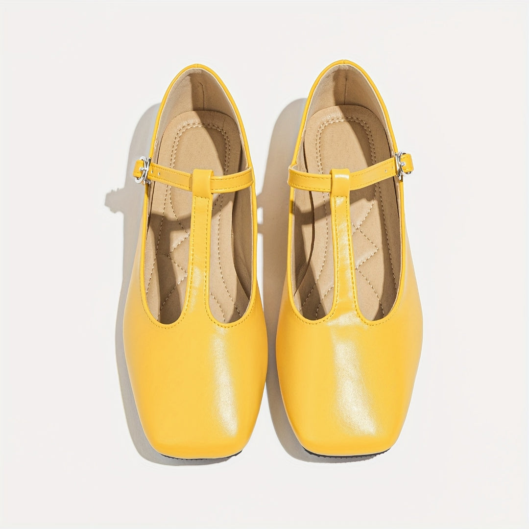 Mary Jane Flats with T-Strap