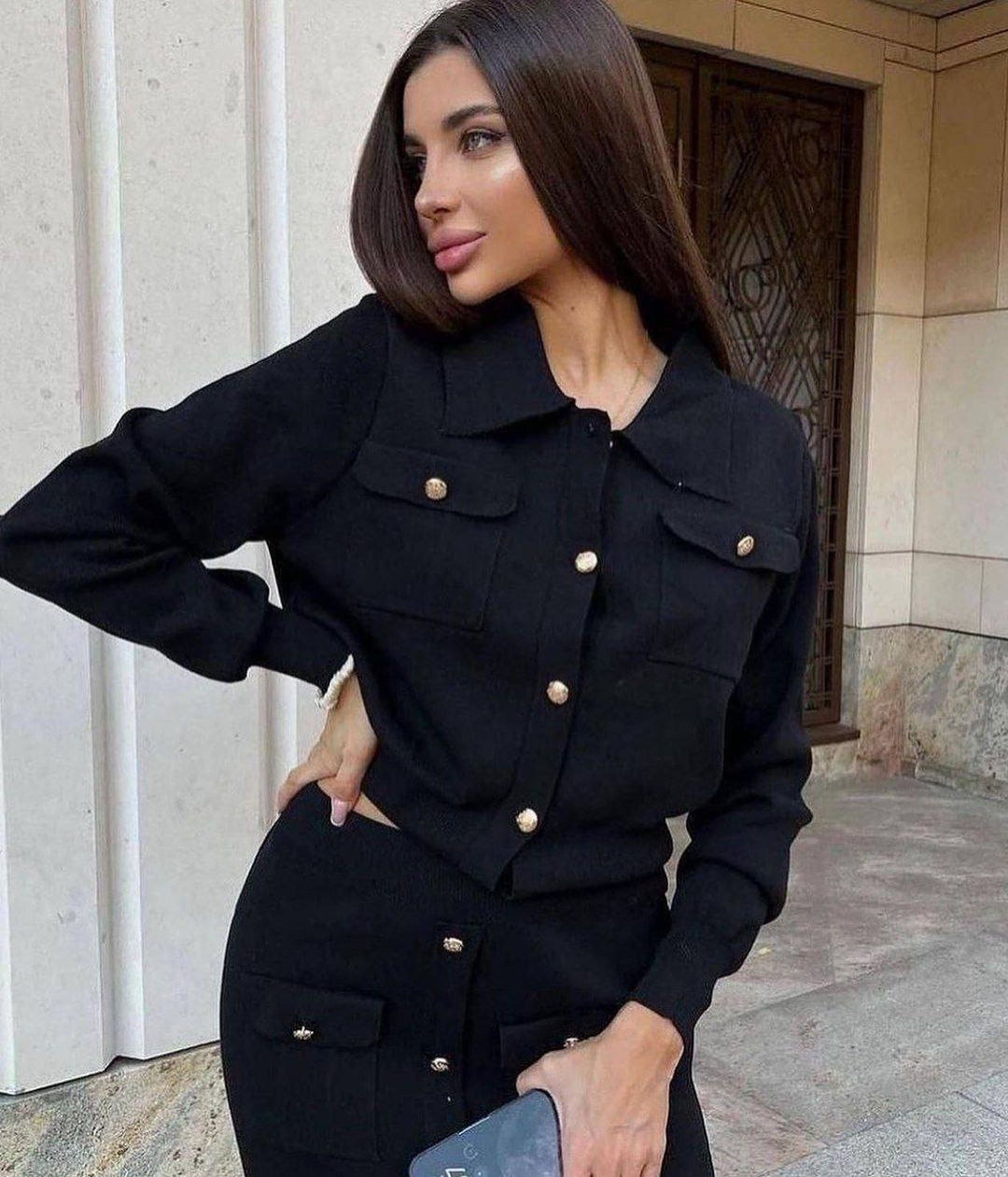Knitted Blazer Set