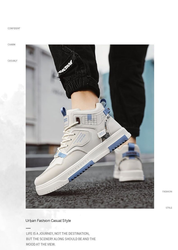 High-top Men's Flat Sneakers