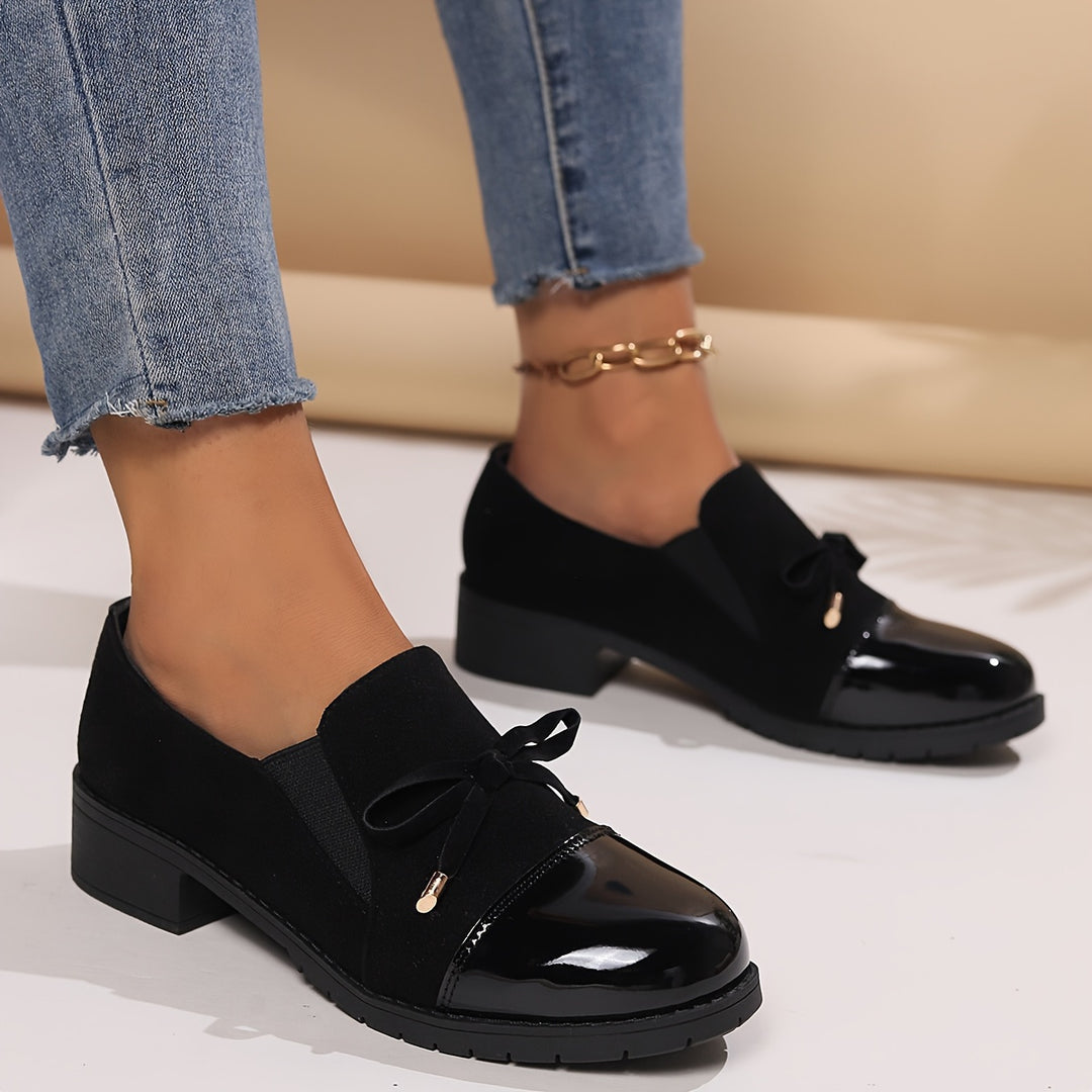 Women's Slip-On Loafers with Bow