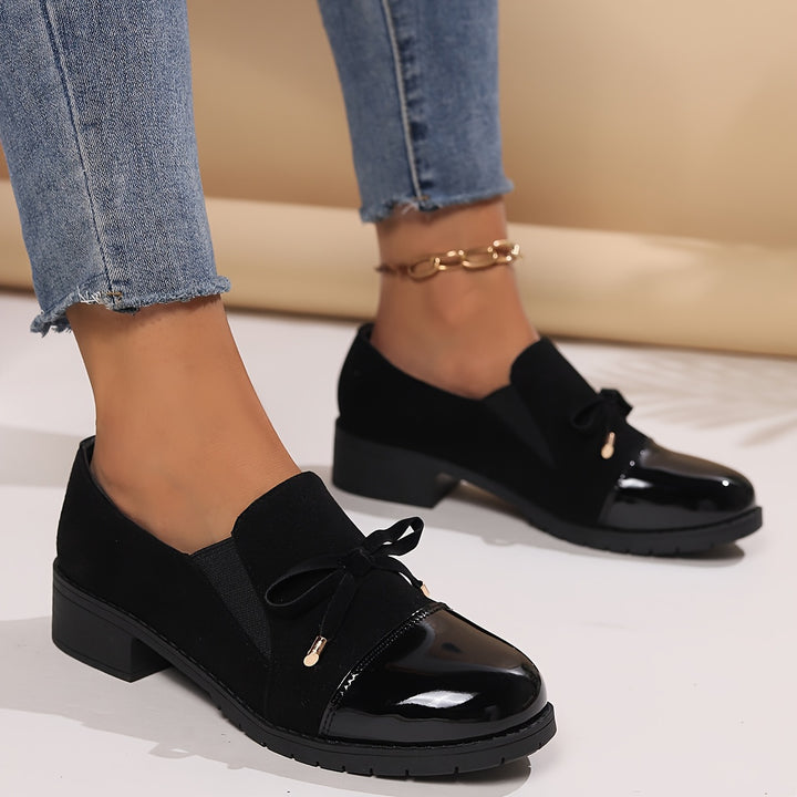 Women's Slip-On Loafers with Bow