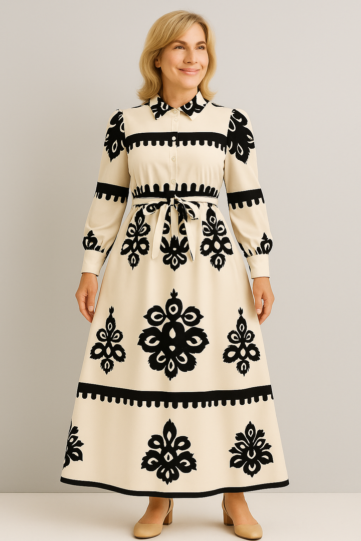 Polo Print Maxi Dress