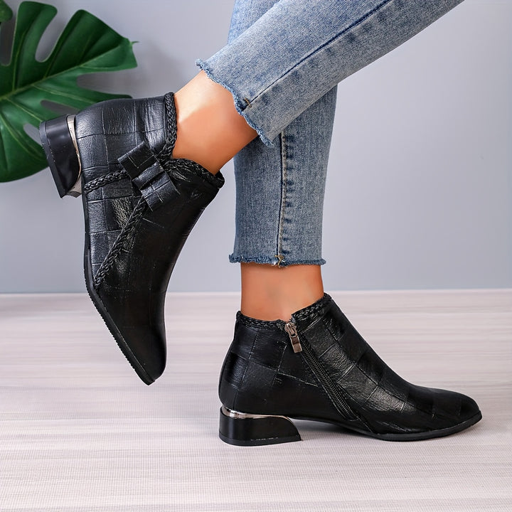 Women's Chunky Low Heel Ankle Boots