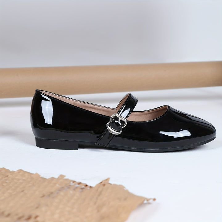 Round-Toe Mary Jane Flats