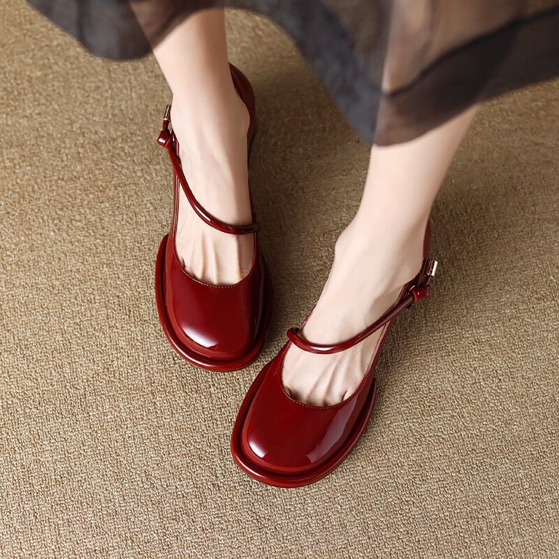 Chunky Heel Low-cut Shoes