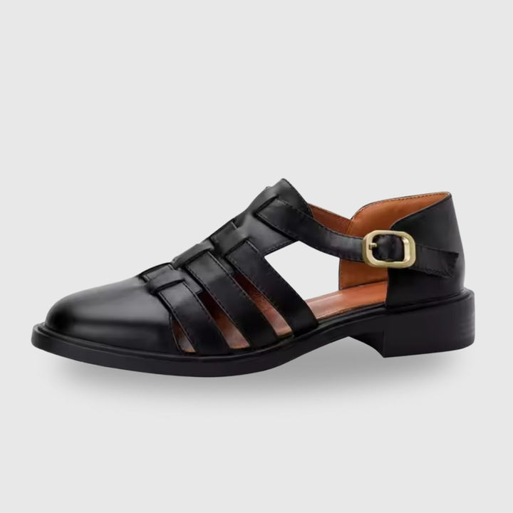 Round Toe Leather Sandals