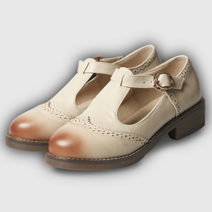 Casual T-strap Brogue Shoes