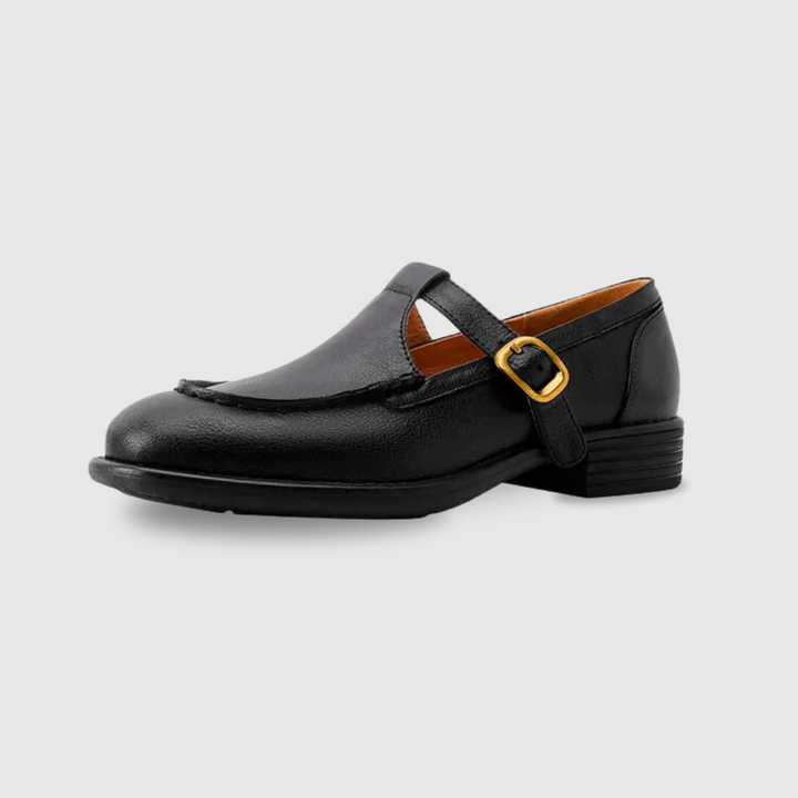 Low Heel Retro Brown Shoes
