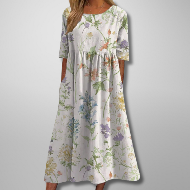 Embroidered Floral Maxi Dress