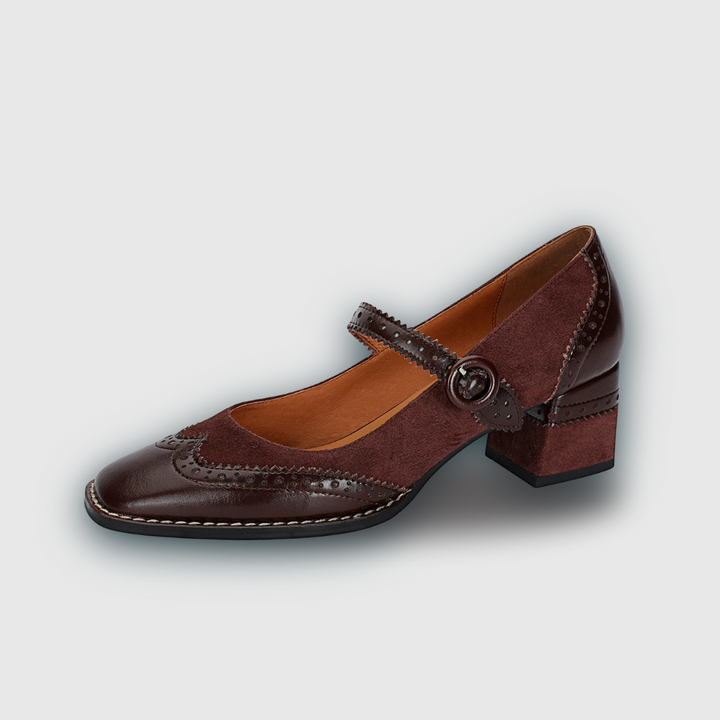Brogue Heeled Mary Janes