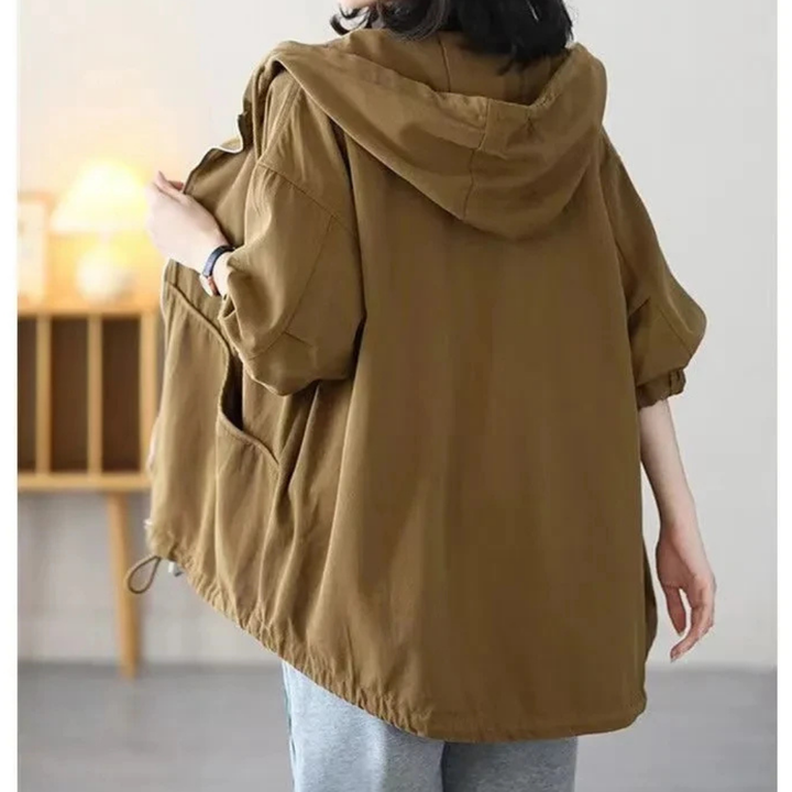 Women Hooded Trench Coat