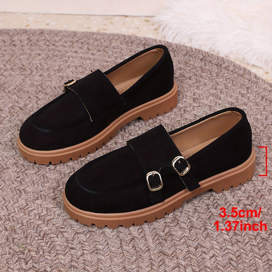 Vintage Double-Buckle Loafers