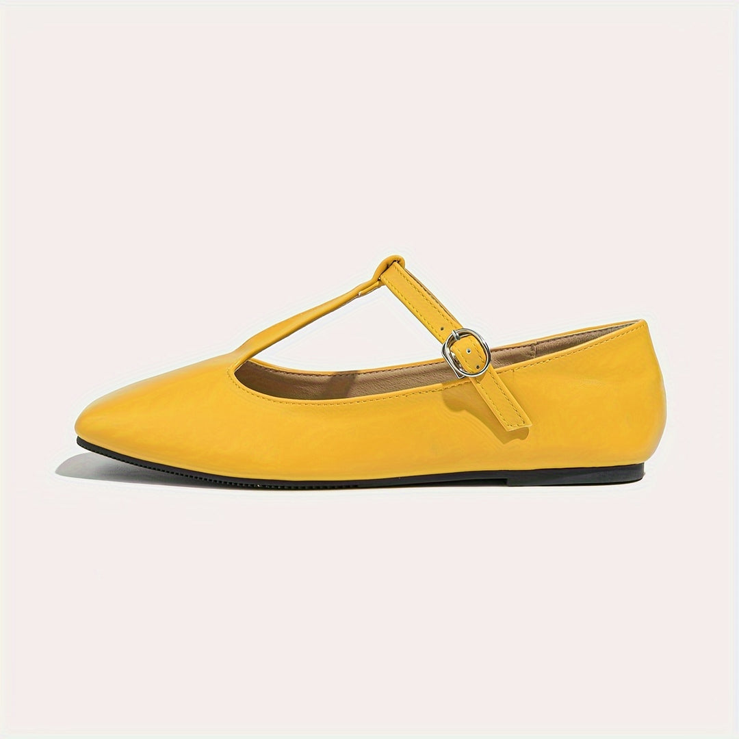 Mary Jane Flats with T-Strap