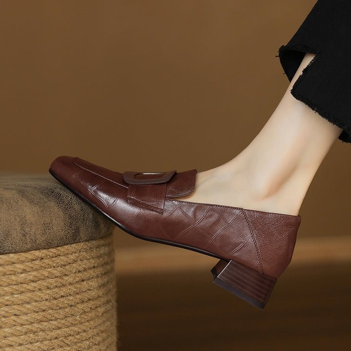 Block Heel Loafers