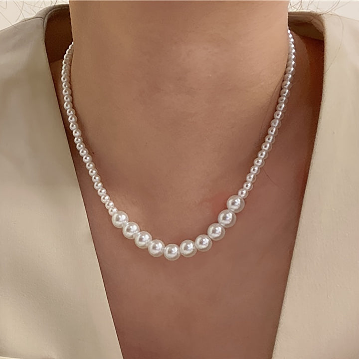 French-Style Classic Faux Pearl Necklace