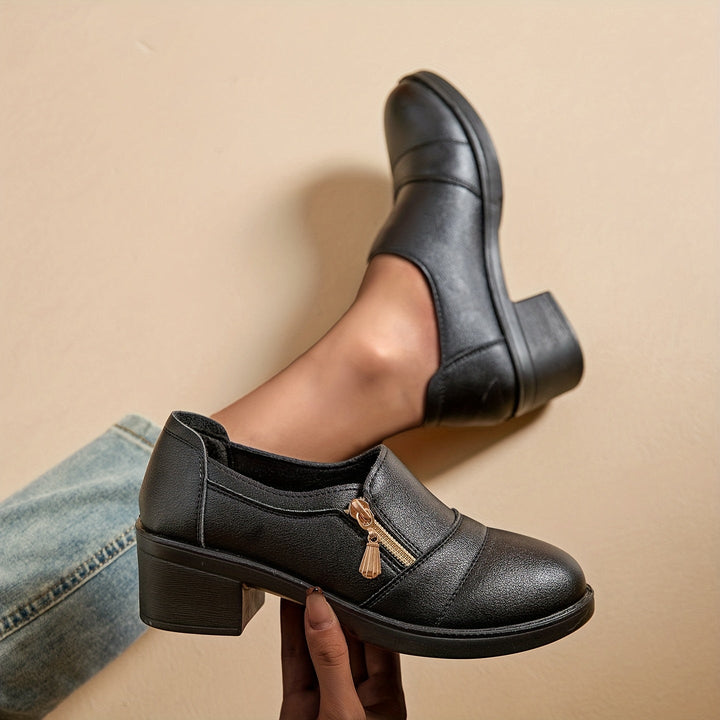 Chunky Platform High-Heel Mules