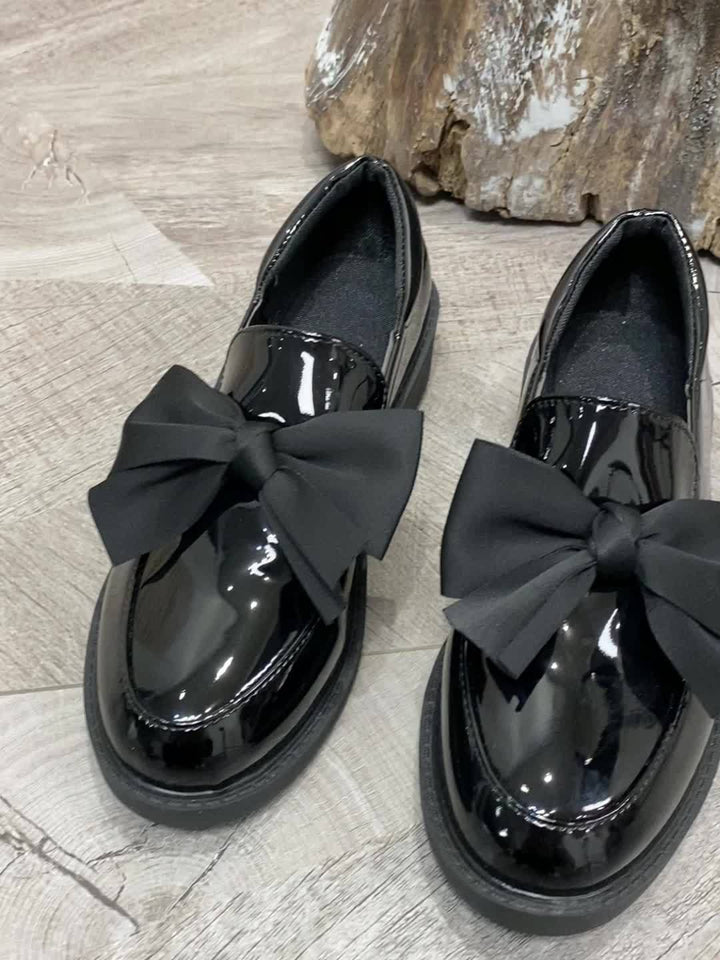Women's Retro Bowknot Loafers