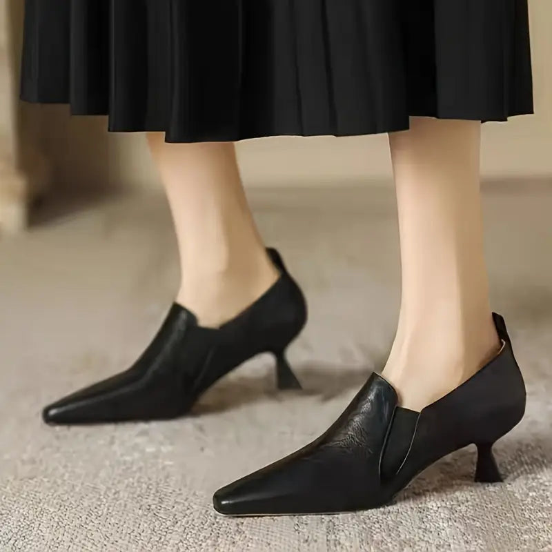 French Retro Low-heeled Shoes