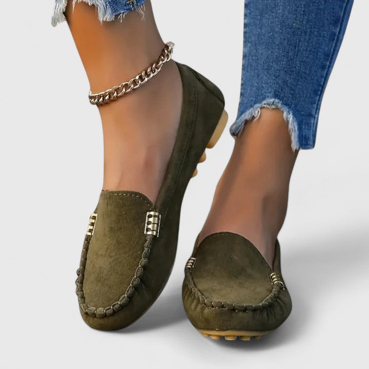 Soft Flat Square Toe Loafers
