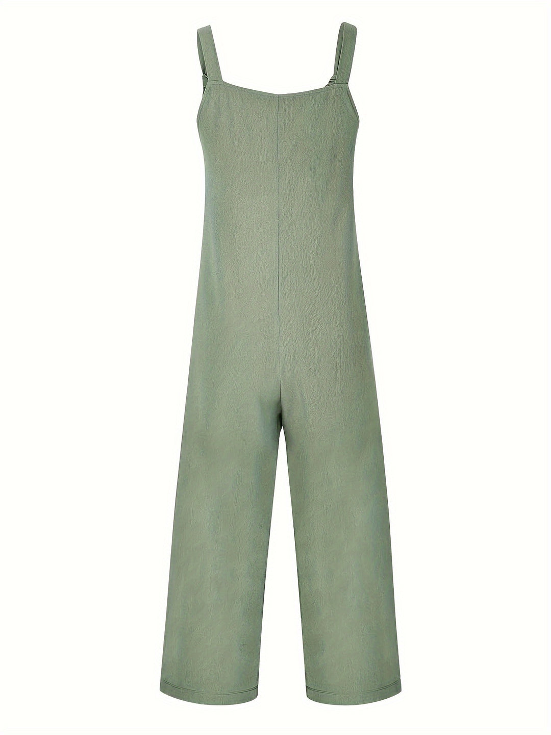 Casual jumpsuit with textured weave and knotted detail