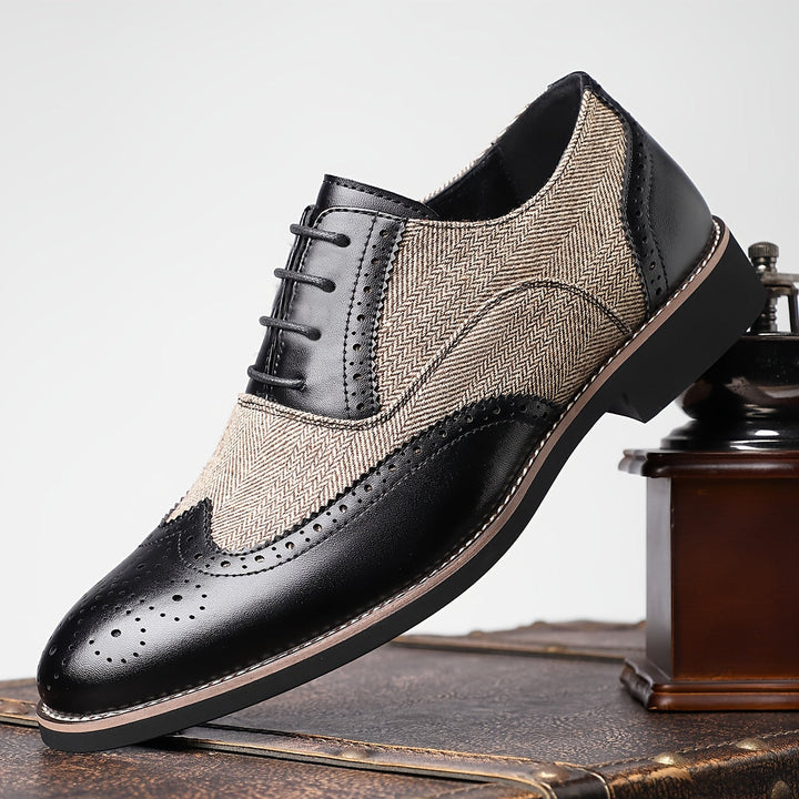 Vintage Loafers with Brogue Toe & Pointed Toe Design