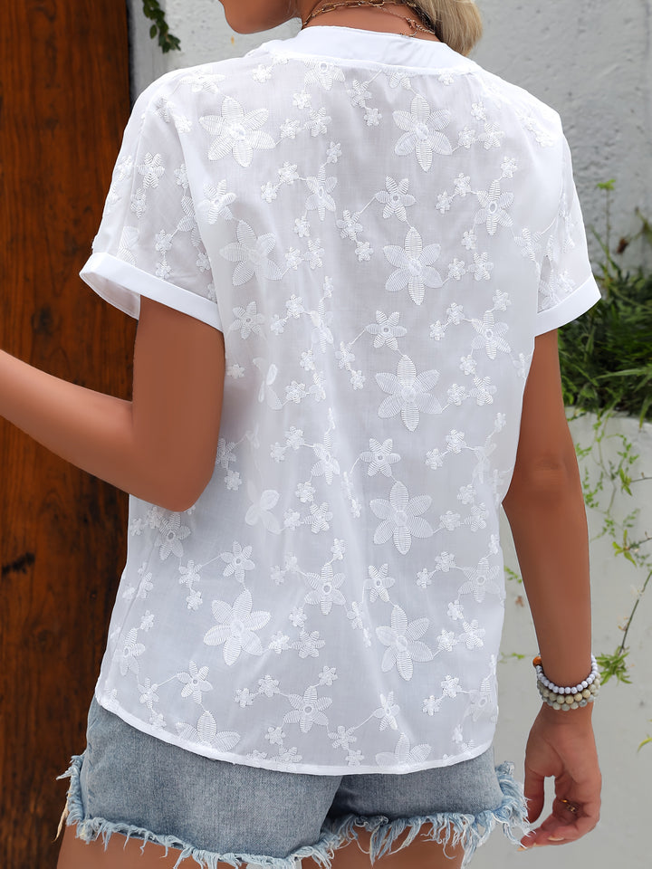 Embroidered Floral Shirt