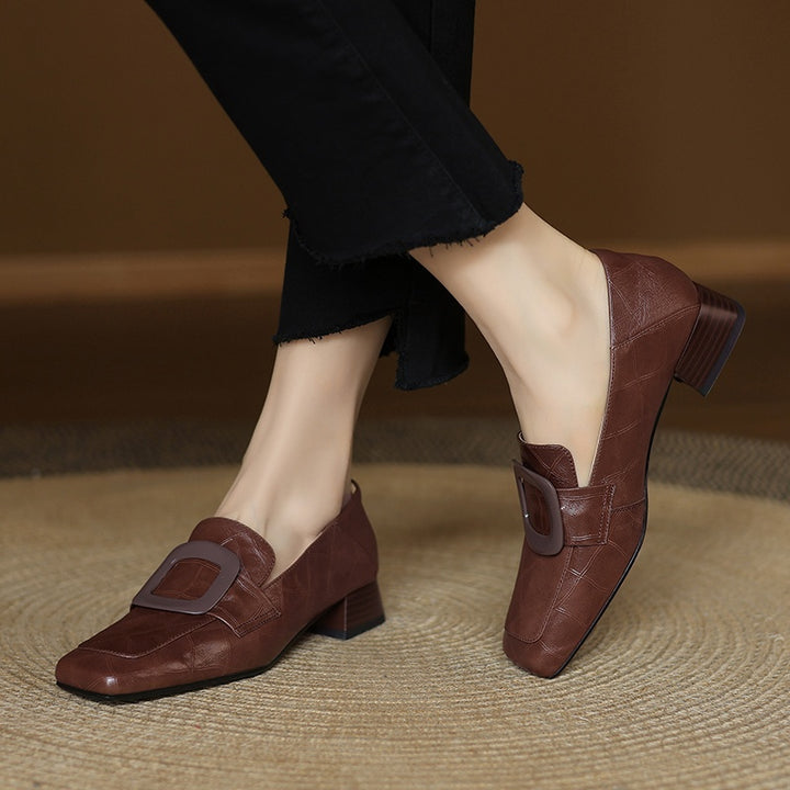 Block Heel Loafers