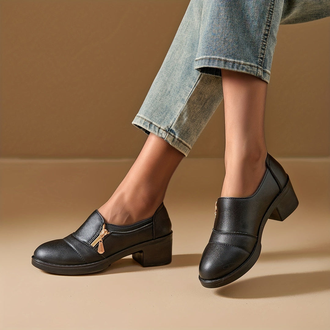 Chunky Platform High-Heel Mules