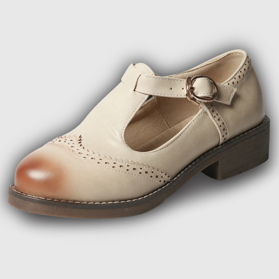 Casual T-strap Brogue Shoes