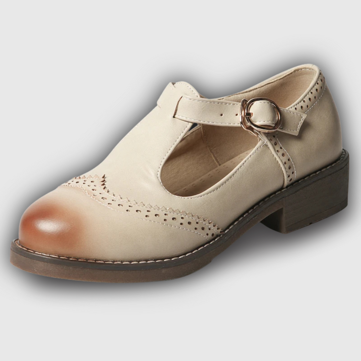 Casual T-strap Brogue Shoes