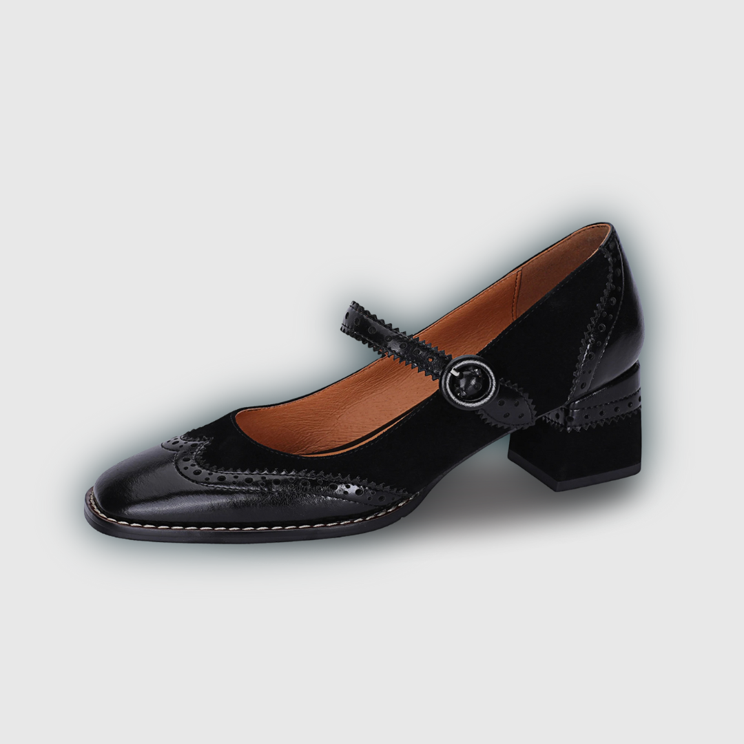 Brogue Heeled Mary Janes
