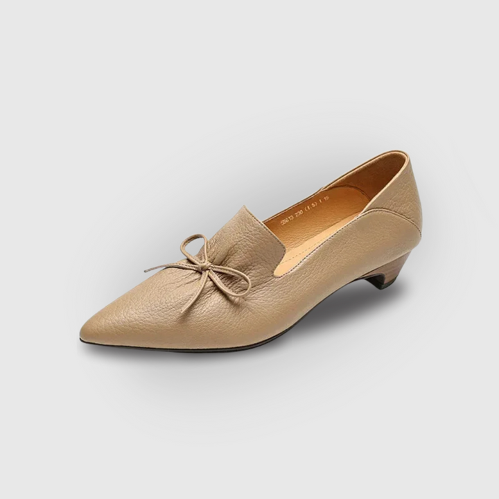 Pointed Toe Lace Retro Loafers
