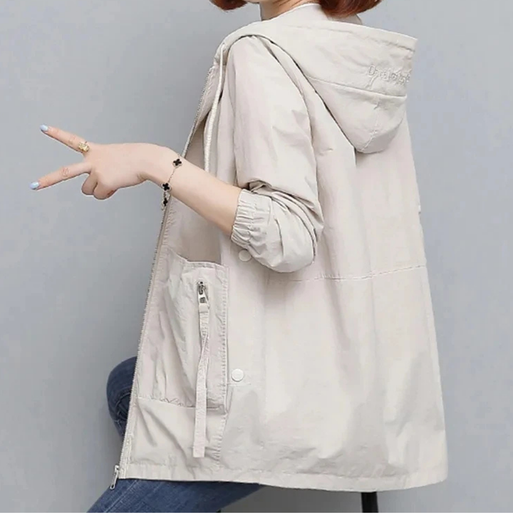 Causal Hooded Windbreaker