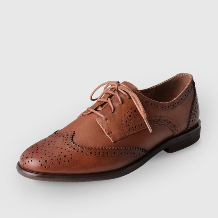 Low Heel Block Oxford Shoes