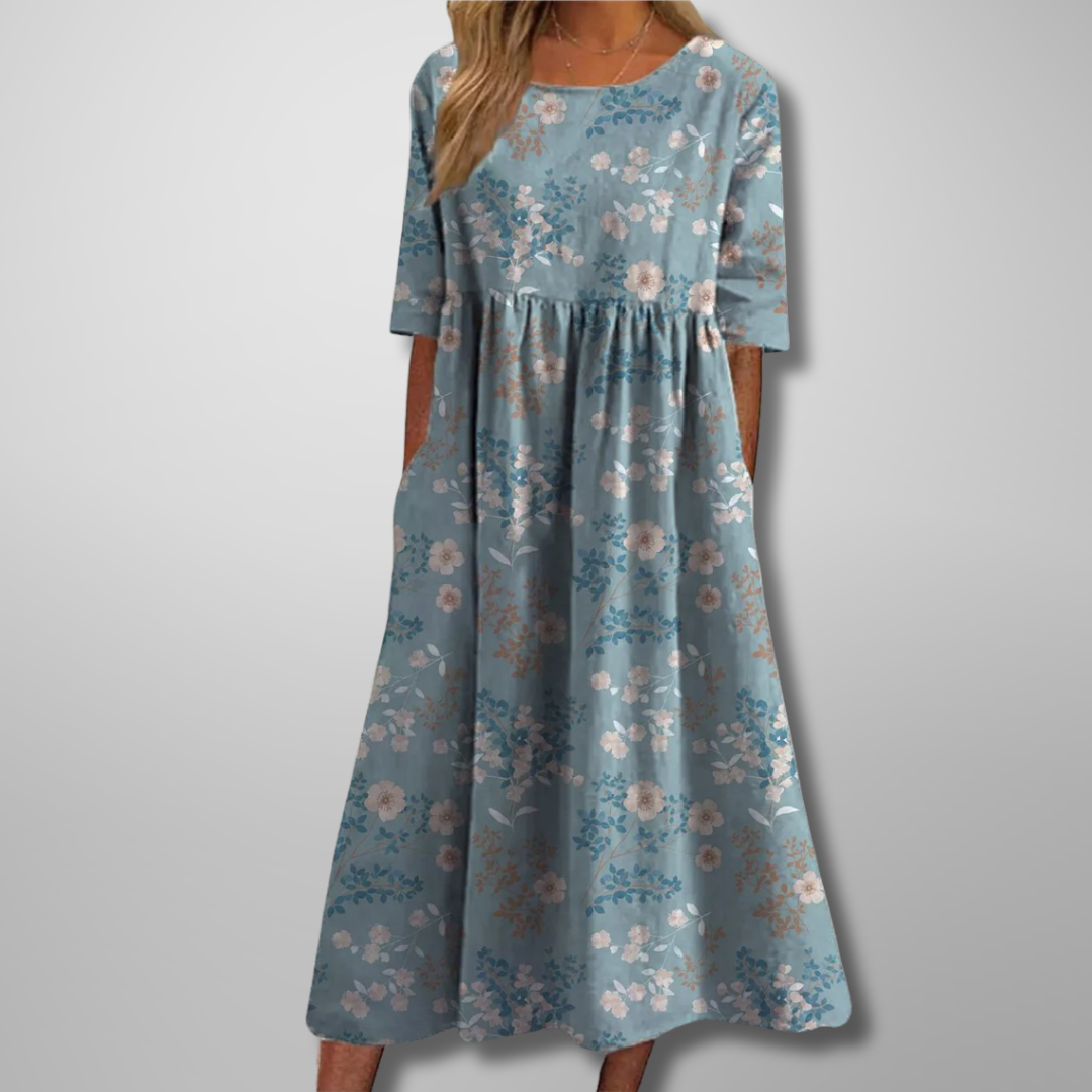 Embroidered Floral Maxi Dress