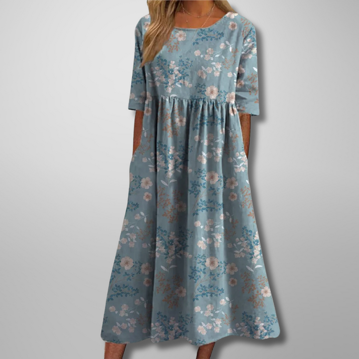 Embroidered Floral Maxi Dress