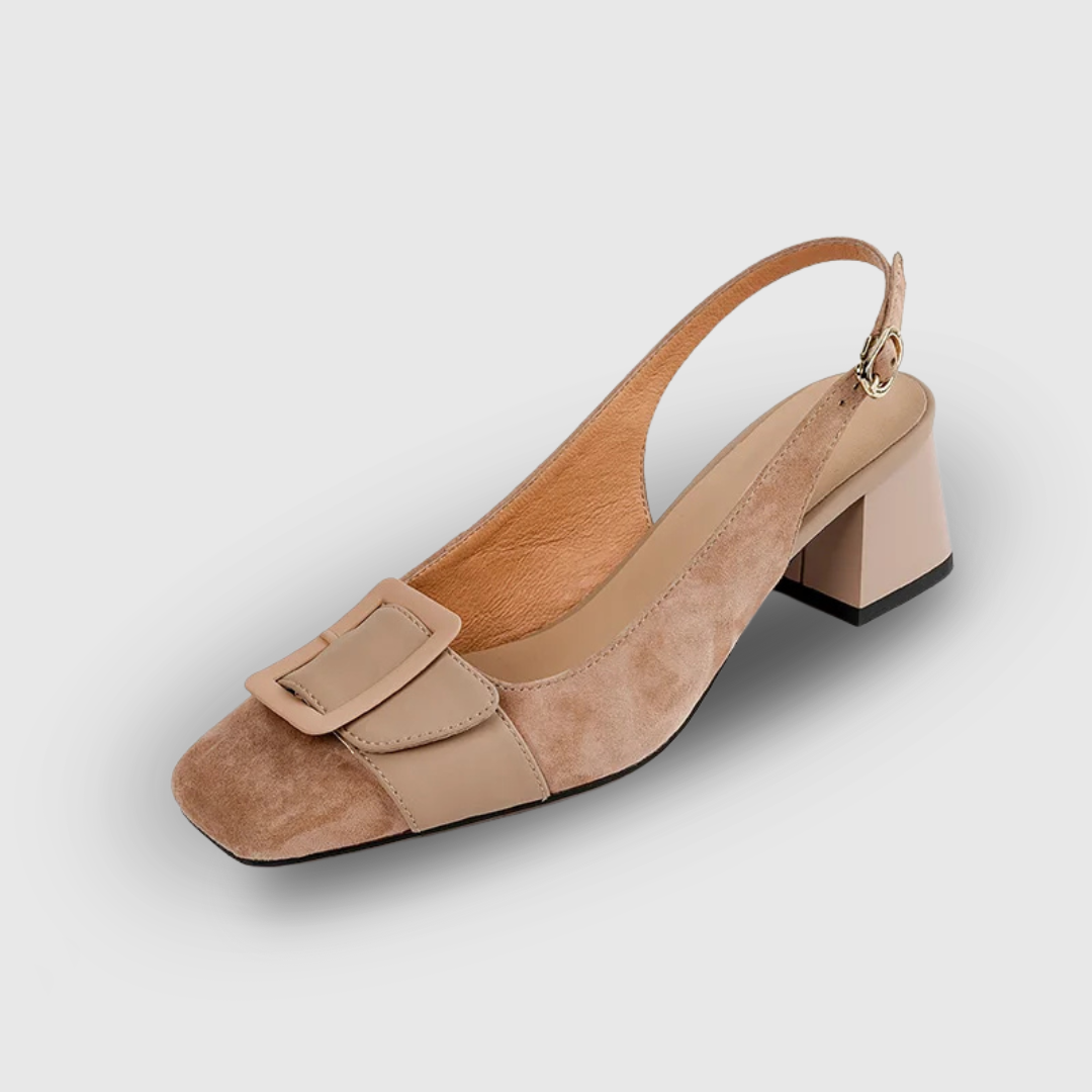 Buckle Suede Pumps