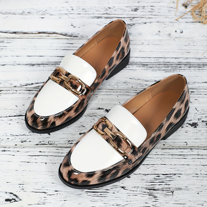 Vintage Leopard Print Loafers