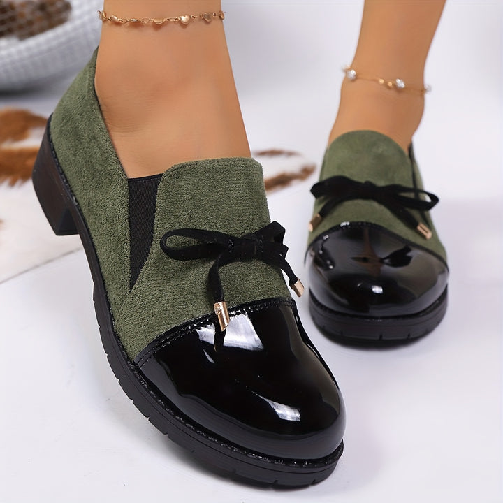 Women's Slip-On Loafers with Bow