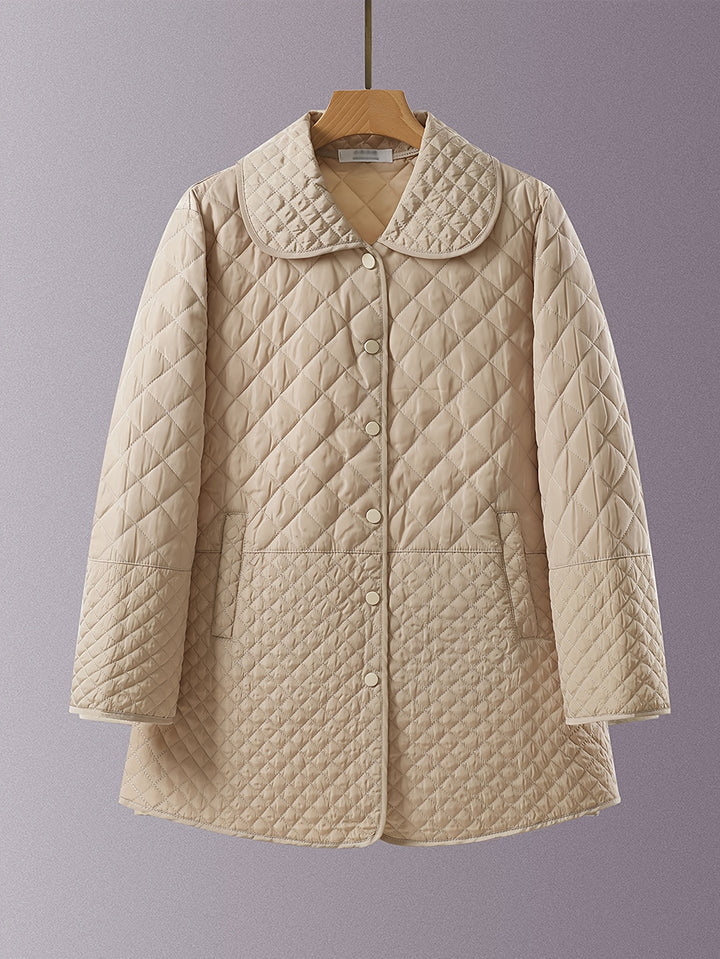 Diamond-Shaped Long Thin Coat for Women