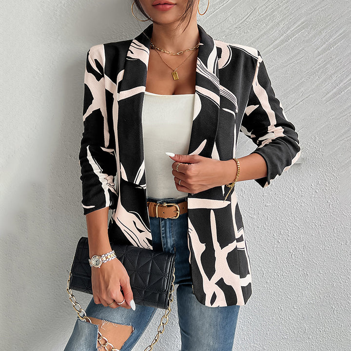 Women's Abstract Print Blazer