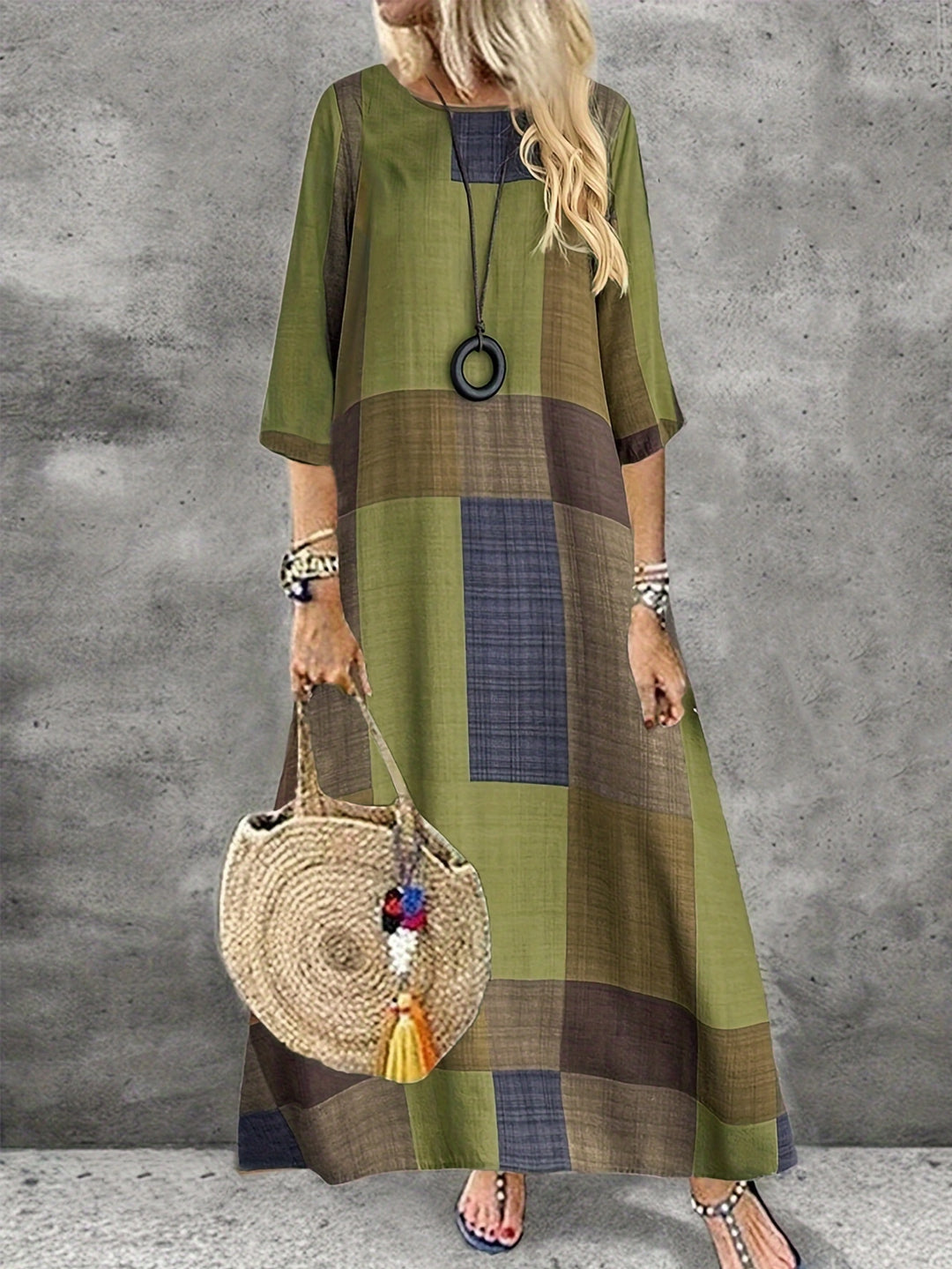 Patchwork Maxi Dress