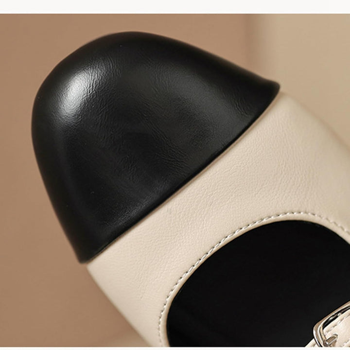 Double Belt Buckle Ballets Shoes