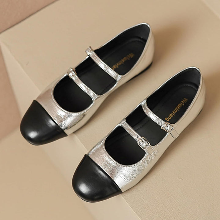 Double Belt Buckle Ballets Shoes