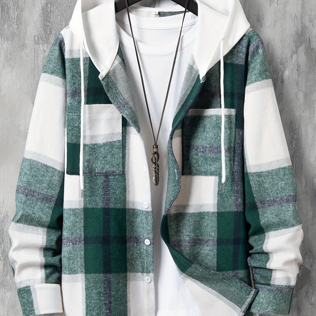 Long Checked Jacket