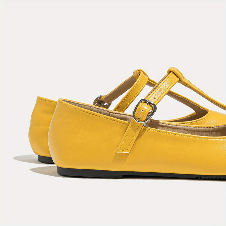 Mary Jane Flats with T-Strap