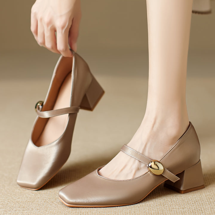 Elegant Chunky Block Heel Sandals