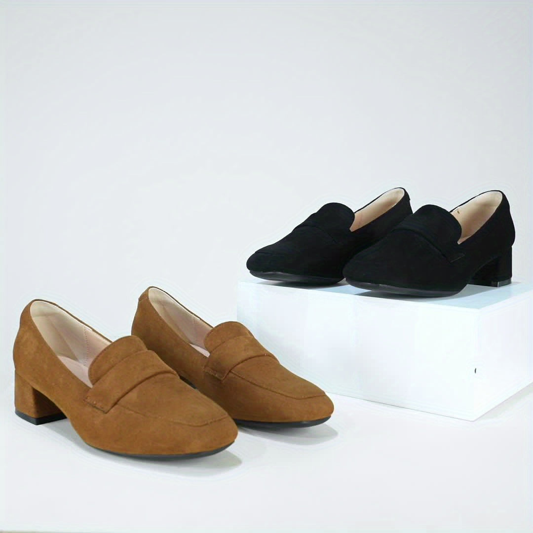 Slip-On Square Toe Mary-Jane Loafers