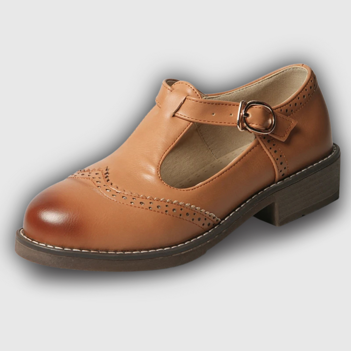 Casual T-strap Brogue Shoes