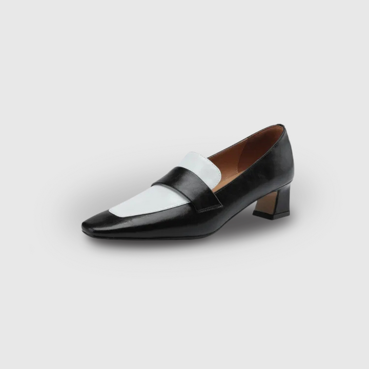 Pointed Toe Chunky Heel Loafers